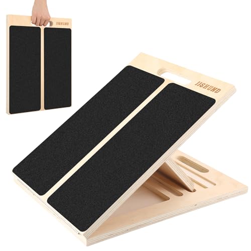 Portable Slant Board for Calf Stretching, Adjustable Wooden Calf Stretcher Incline Board, Calf Stretch Board for Squats Leg Knees Heel Ankle Stretching - color: 1PC（Slant Board）