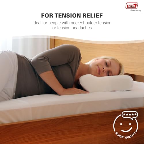 SISSEL Classic Neck Pillow Size L | Unique Incline for Disc & Vertebrae Relief | 5-Year Shape Stability Guarantee | Includes Washable Velour Cover | Dimensions: Approx. 47 x 33 x 14 cm - size: Large