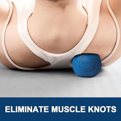 Massage Lacrosse Ball, 2.5 Inch Firm Solid Rubber Deep Tissue Ball for Myofascial Release, Plantar Fasciitis & Muscle Knot Relief, for Foot, Glutes, Shoulder Blades, Calves, 1 Count Blue - color: Solid Blue