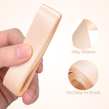 LIFKOME 2 Pack Pink Satin Ribbon 94Inch Ballet Pointe Shoe Satin Ribbon Ballet Flats Shoes Ribbon Yoga Shoes Strap Ribbon Satin Pink Shoes Elastic Shoes Laces for Women Girl