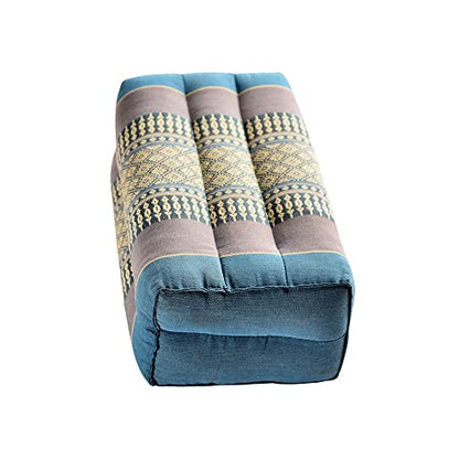 Zafuko Yoga & Meditation Cushion - Organic Water-Resistant Kapok Filling, Meditation Cushion, Soft Yoga Prop - color: Teal/Turquoise