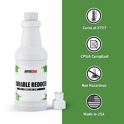 Rapid Cure® Screen Printing Plastisol Ink Curable Reducer - Pint | Screen Printing Ink Viscosity Reducer, Screen Printing Ink Thinner, Additive and Screen Printing Supplies - Pint - size: 16 fl oz