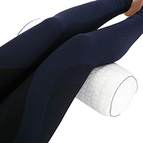 Kingnex Cylinder Bolster Roll Pillow for Sleeping on Back or Side 18x6 - size: 18 x 6"