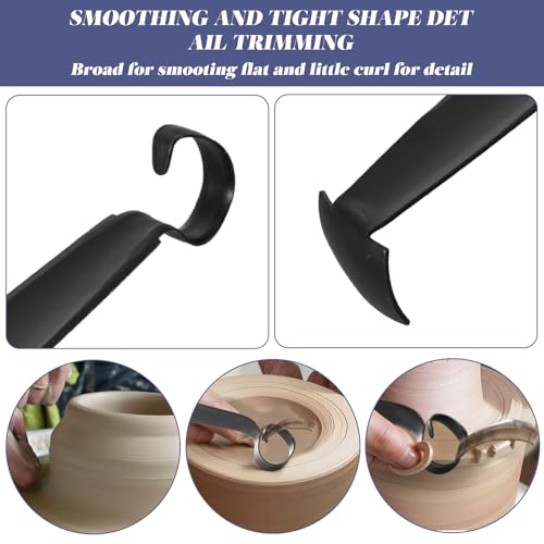 1 Pc Pottery Trimming Tool, Double-Ended Ceramic Tools Stainless Steel Pottery Tools for Clay and Ceramic Trim for Crockery and Clay Artists