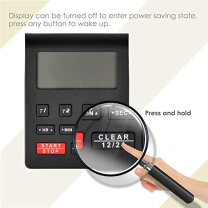 (Black) Runleader RL-HM205 Digital Countdown/Count-up Timer