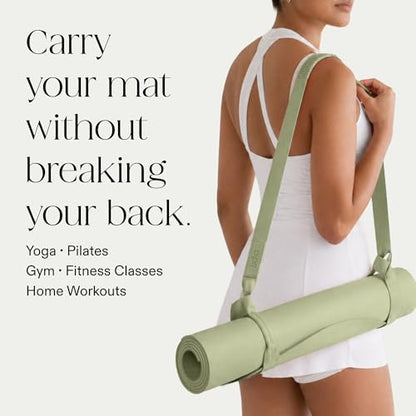 Bala Yoga Mat Straps for Carrying, Lightweight Yoga Mat Sling Holder - color: Sage