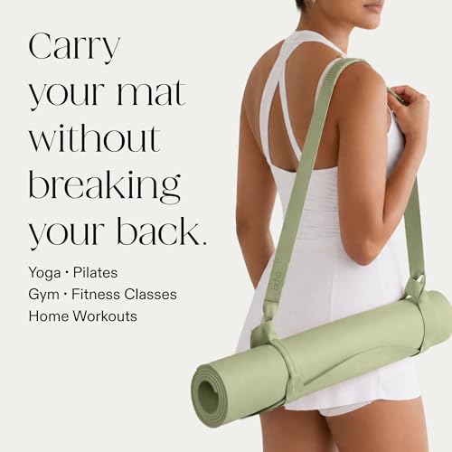 Bala Yoga Mat Straps for Carrying, Lightweight Yoga Mat Sling Holder - color: Sage