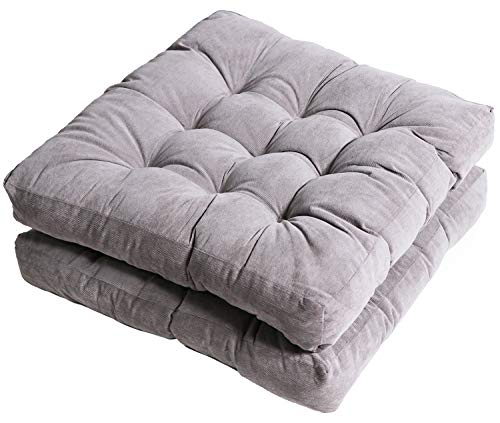 Tiita 22 Inch Square Floor Cushions, Floor Pillow for Sitting, Grey - color: (Square)|grey
