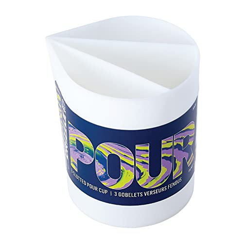 FolkArt Drizzle Pour Cup, 3-Slotted Divided Pour Cup Perfect for Fluid Paint Pouring Arts and Crafts Projects, 50426 - style: 3 Slot Pour Cup