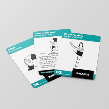 Palace Learning Yoga Pose Exercise Cards Volume 2 - Yoga Positions and Workout Fitness Cards with Over 50 Poses - 2.5" x 3.5"