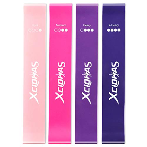 Mini Loop Resistance Bands with User Guide and Carry Bag, Exercise Bands for Legs and Butt Stretching Workout Home Yoga Fitness Training Equipment 12" x 2"