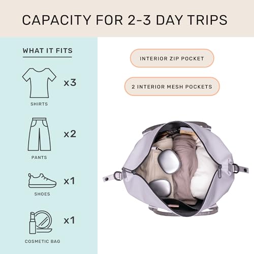 Jadyn Lola Travel Bag, Weekender/Overnight Duffel, Gym Tote Bag for Women, Men - color: Harbor Mist