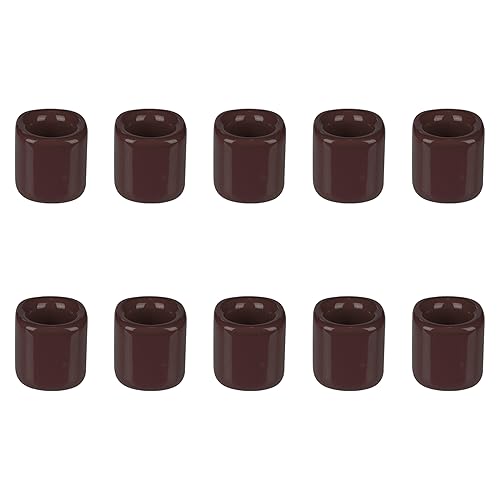 Mega Candles 10 pcs Brown 1/2 Inch Diameter Ceramic Chime Ritual Spell Candle Holders, Great for Casting Chimes, Meditation, Rituals, Spells, Vigil, Witchcraft, Wiccan Supplies - color: Brown, size: 10 Pieces