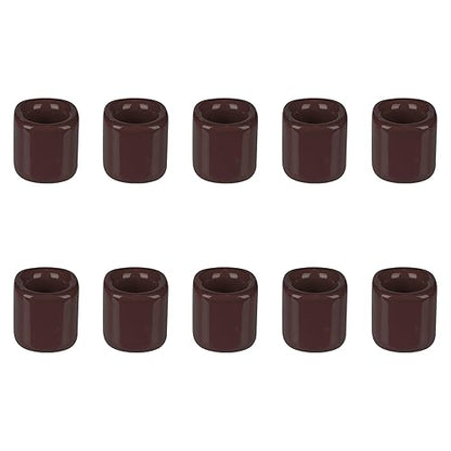 Mega Candles 10 pcs Brown 1/2 Inch Diameter Ceramic Chime Ritual Spell Candle Holders, Great for Casting Chimes, Meditation, Rituals, Spells, Vigil, Witchcraft, Wiccan Supplies - color: Brown, size: 10 Pieces
