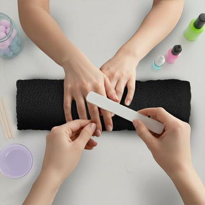 Salon Towels – 50 Pack Black Hand Towels 100% Cotton Spa Towel – 16x27 inches Highly Absorbable Facial, Gym, Hair, Face, Bulk Small Towels (Not Bleach Proof) - color: Black, size: HAND TOWEL PACK OF 50 16X27