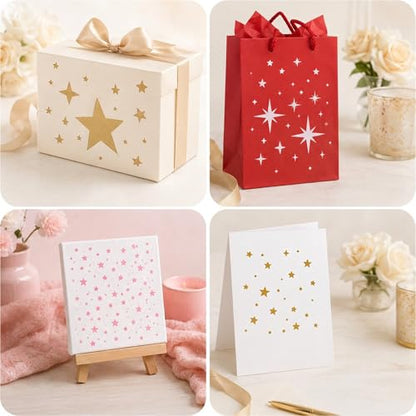 20 Pcs Star Stencils for Painting, 5.9inch Large Star Stencil Set | Reusable Stencils for Crafts, DIY Drawing Template for Crafts Home Decor on Wood, Canvas, Paper, Fabric, Walls, Furniture