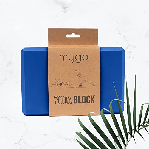 MYGA Yoga Block,Lightweight EVA Foam Yoga Brick,High Density Non-Slip Block for Yoga Poses, Pilates, Balance and Flexibility - color: Royal Blue, size: One Size
