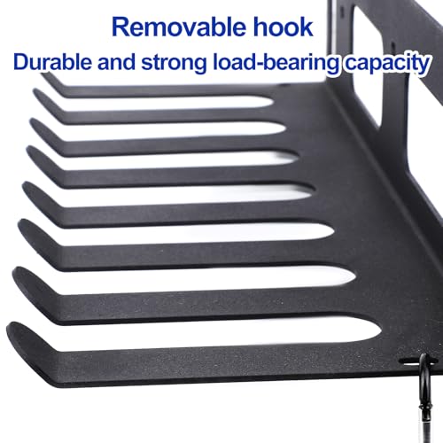 Multi-Purpose Gym Equipment Storage Rack, Stainless Steel Rack Holder Organizer Wall Mount with Screws Home Gym Organization Accessories for Foam Rollers Straps Jump Ropes Yoga Mat (Black)
