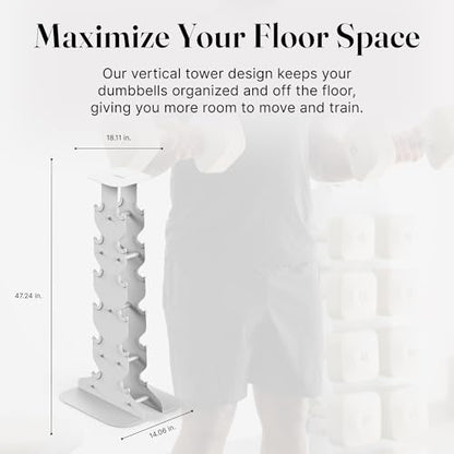 WeGym Dumbbell Rack, Sturdy Cast Iron for Space-Saving Home Gym Storage | Sturdy cast iron, space-saving storage, home strength training setup - color: Sandstone, style: XL
