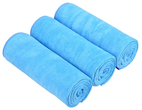 HOPESHINE Gyms Yoga Towels Soft Absorbent & Fast Drying 3-Pack - color: Sky Blue