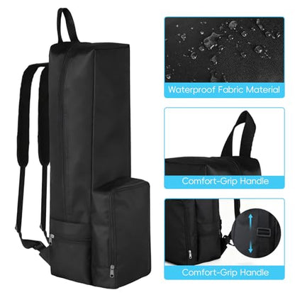 Yoga Mat Bag -Yoga Mat Bag Carrier with Pockets and Adjustable Strap, Lightweight Waterproof Yoga Mat Backpack for Women and Men, Fits Yoga Mats and Yoga Accessories for Workouts (Black) - size: Large