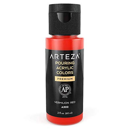 ARTEZA ARTZ-9641 Art-Paints, Vermilion Red 2 Fl Oz (Pack of 1) - color: Vermilion Red, size: 2 Fl Oz (Pack of 1)
