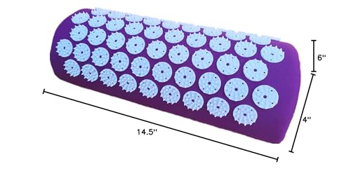 Acupressure Pillow Acupuncture Massager for Massage Neck Back Head Pain Relief, Relieves Muscle Stress Relaxation, Purple - color: Purple