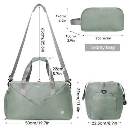 Ceneda 20" Gym Bag for Women with Wet Pocket & Shoe Compartment, Lightweight Duffel Waterproof Carry On Duffle for Travel, Yoga, Overnight (Dark Grey) - color: Dark Grey