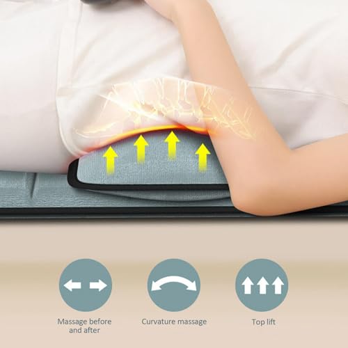 Full Body Massage Mat with Heat | 3D Lumbar Traction & Relaxation | Shiatsus Neck Massager with Massage Points | Electric Massage Pad with Timer | Body Stretching & Circulation fit 1.4 m-9.m