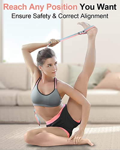 Tumaz Yoga Mat Strap with Yoga Strap/Stretch Bands, Extra Thick & Comfy Delicate Texture, Adjustable Yoga Mat Carrier