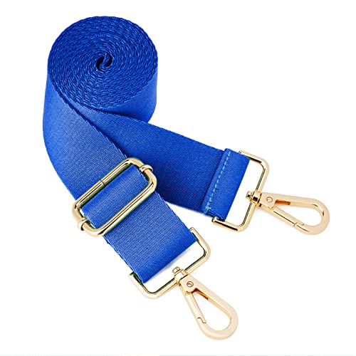 ZOOEASS Wide Shoulder Strap (Solid),Adjustable Replacement Belt Crossbody Canvas Bag Handbag - color: Azure