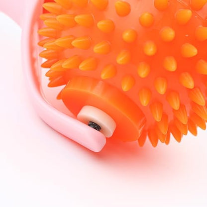 2PCS Handheld Spiky Massage Balls Rollers Compact and Portable Muscle Relaxation Tools with Handle-Deep Tissue for Pain Pressure Relief Whole Body Sensory Self Relax Massager Stick