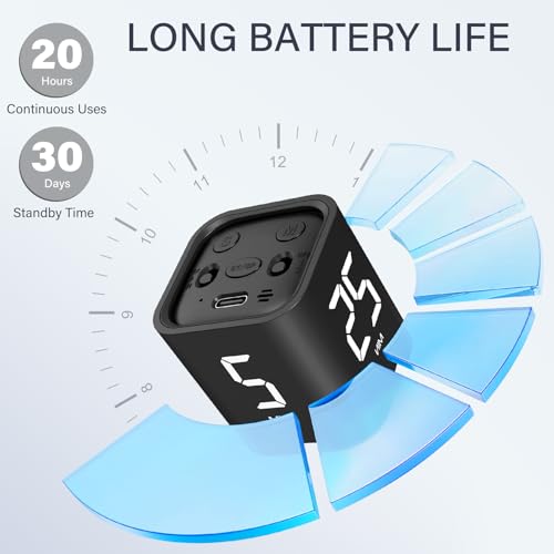Rotating Productivity Timer 5/25/10/50, Desk Flip Timer, ADHD Tool - color: Black