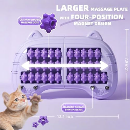 Foot Roller Massager for Plantar Fasciitis Relief, Large Size, Eases Foot Pain & Cold Feet, Enhances Circulation, Portable, Split into Two, Full-Body Washable, Purple