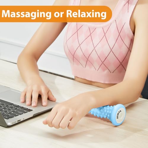 BESKAR Foot Massager Roller for Plantar Fasciitis Relief - color: Blue