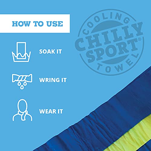 FROGG TOGGS Chilly Sport Cooling Neck Wrap & Head Band - color: Varsity Blue