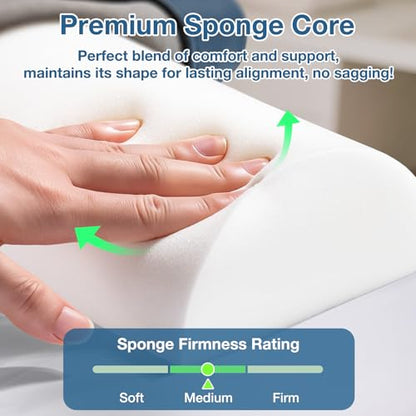 Semi-Round Massage Bolster, 21x6x3 in Half Moon Lower Back Support Pillow - color: Medium Blue - 21x6x3 in - Pu Leather