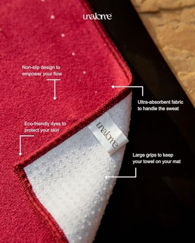 Hot Yoga Towel, Non-Slip Microfiber with Silicone Grip, 71 x 24 Inches, Quick-Dry Sweat Absorbent Yoga Mat Towel – Vitality Pink