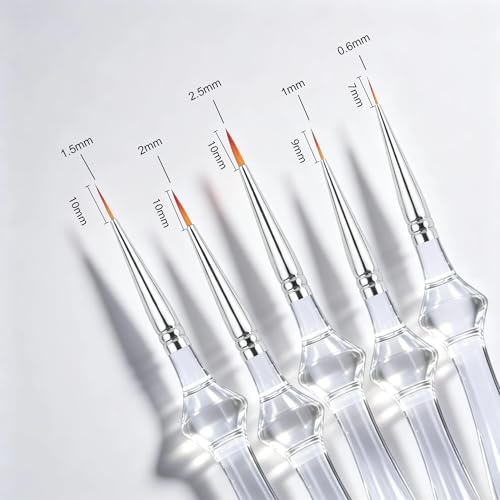 5PCS Detail Paint Brushes Set for Acrylic Oil Watercolor Gouache | Miniature Brushes for Fine Detailing & Art Painting, Mini Painting Brush For Models Paint by Number Figurine
