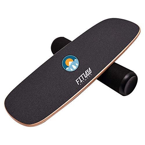 Fitlaya Fitness Balance Board Trainer Wooden Training Equipment for Fitness Workout, Hockey‎, Skateboarding, Surfing and Snowboarding - style: SUN & SNOWMOUNT