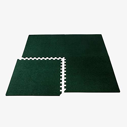 We Sell Mats 3/8 Inch Thick Interlocking Foam Carpet Tiles Durable Carpet Squares Anti Fatigue Support for Home Office or Classroom Use - color: Hunter Green, style: 24 Square Feet (6 Tiles)