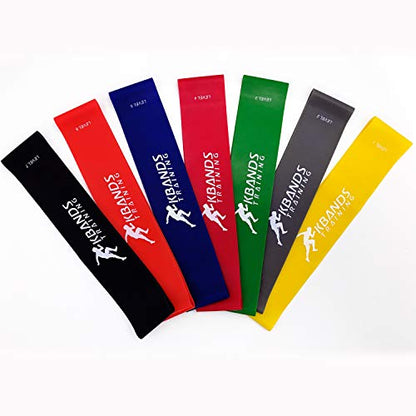 Kbands Infinity Rubber Loop Mini Bands (7 Levels of Ankle and Thigh Exercise Bands) Often Used for Speed and Agility, Pilates, Yoga, Strength Training