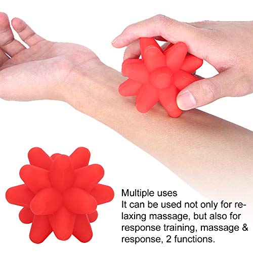 Diohce Spiky Massage Ball, Acupoint Physical Massage Balls, for Foot Massage, Deep Tissue Massage Ball, Point Plantar Fasciitis Relief (Red)