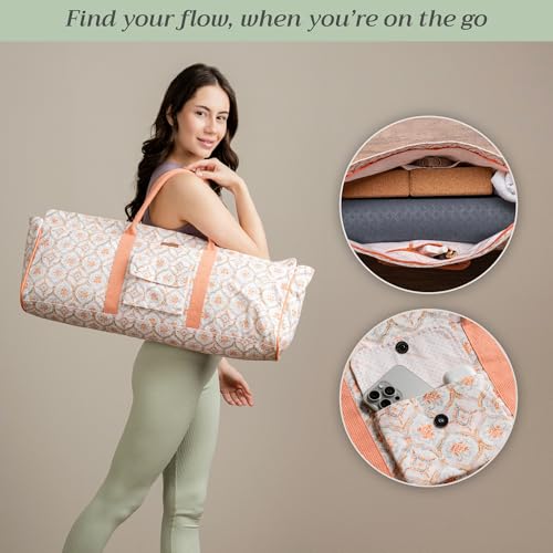 Maison d' Hermine Yoga Mat Duffle Bag Gym Tote Yoga Mat Carry Bag - color: Fair Isle, style: Yoga Mat Tote