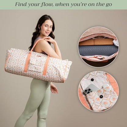 Maison d' Hermine Yoga Mat Duffle Bag Gym Tote Yoga Mat Carry Bag - color: Fair Isle, style: Yoga Mat Tote