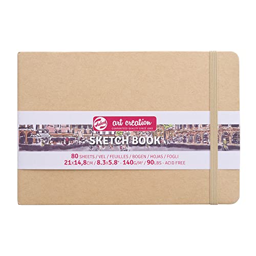 Talens Art Creation T9314-435M 452442 Art Creation Sketchbook, Drawing Notebook, 8.3 x 5.9 inches (21 x 15 cm), Kraft Paper - color: craft paper, size: 21×15cm