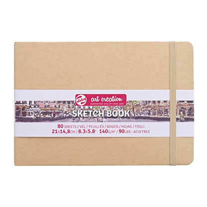 Talens Art Creation T9314-435M 452442 Art Creation Sketchbook, Drawing Notebook, 8.3 x 5.9 inches (21 x 15 cm), Kraft Paper - color: craft paper, size: 21×15cm