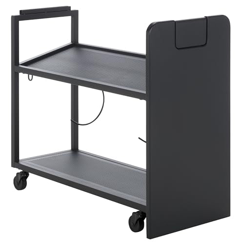 SEI Furniture - Sidekick Sport Equipment Rolling Rack - Transitional Design, Black Metal and Wood - Ideal for Bedroom, Living Room (HZ0122) - color: Black