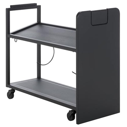SEI Furniture - Sidekick Sport Equipment Rolling Rack - Transitional Design, Black Metal and Wood - Ideal for Bedroom, Living Room (HZ0122) - color: Black