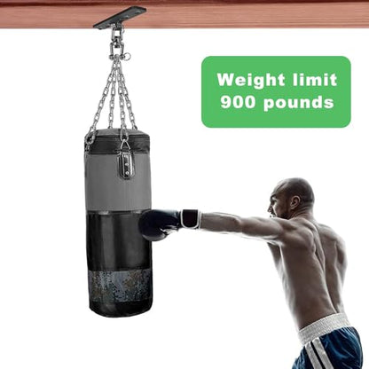 Dolibest Heavy Duty Swing Hanger, Ceiling Mount Swivel Hook, 360° Rotation Wood Beam Holder Body Weight Strength Training Systems, Aerial Yoga Swing & Hammock, Resistance Band for Wooden Sets - color: 4 Holes Ceiling Anchor With Swivel